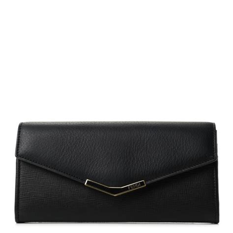 2jours fendi wallet|FENDI Vitello Elite Flamingo 2Jours Continental Wallet Black .